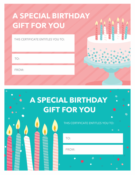 Birthday Gift Card Template - KibrisPDR