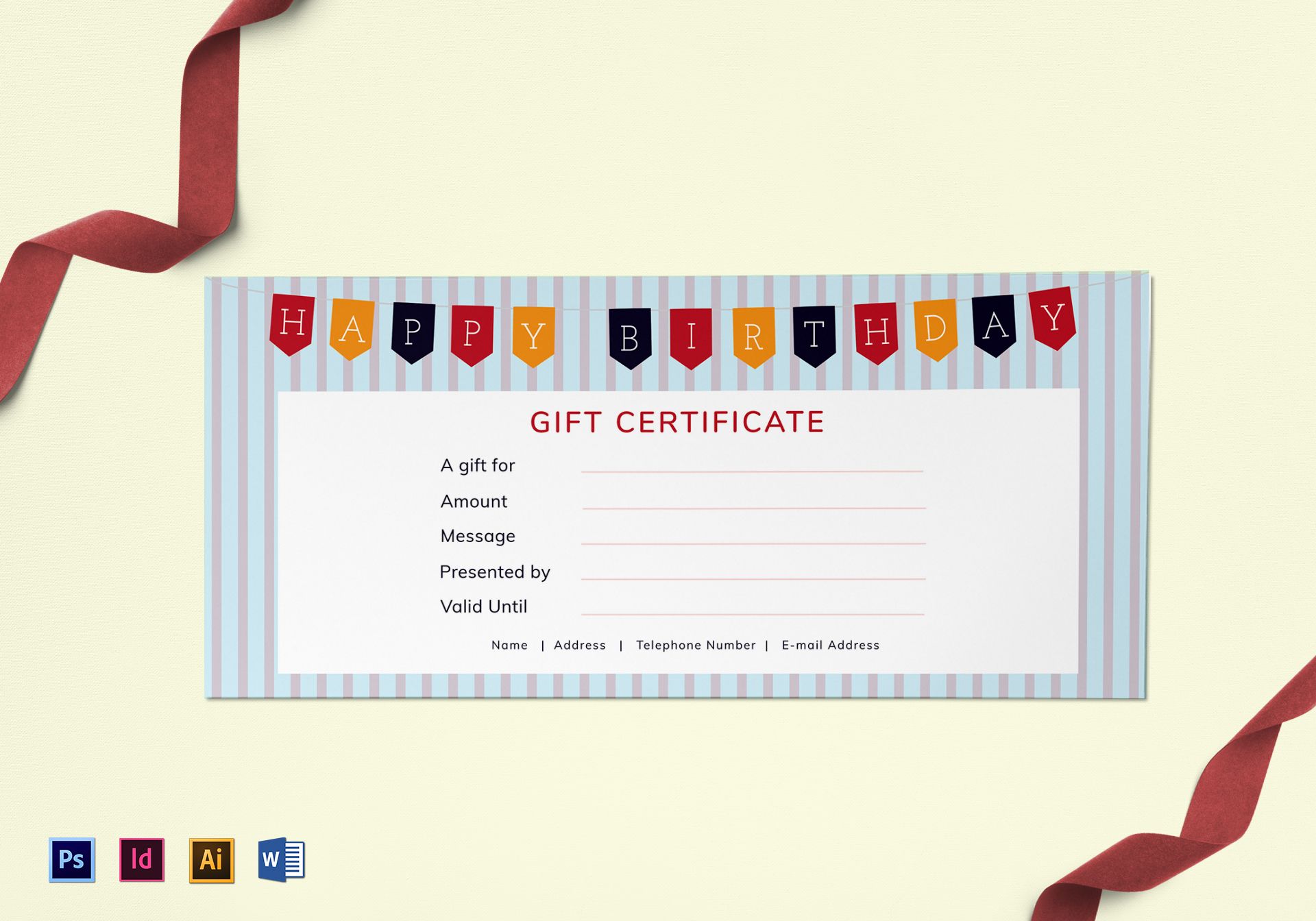 Detail Birthday Gift Card Template Nomer 21