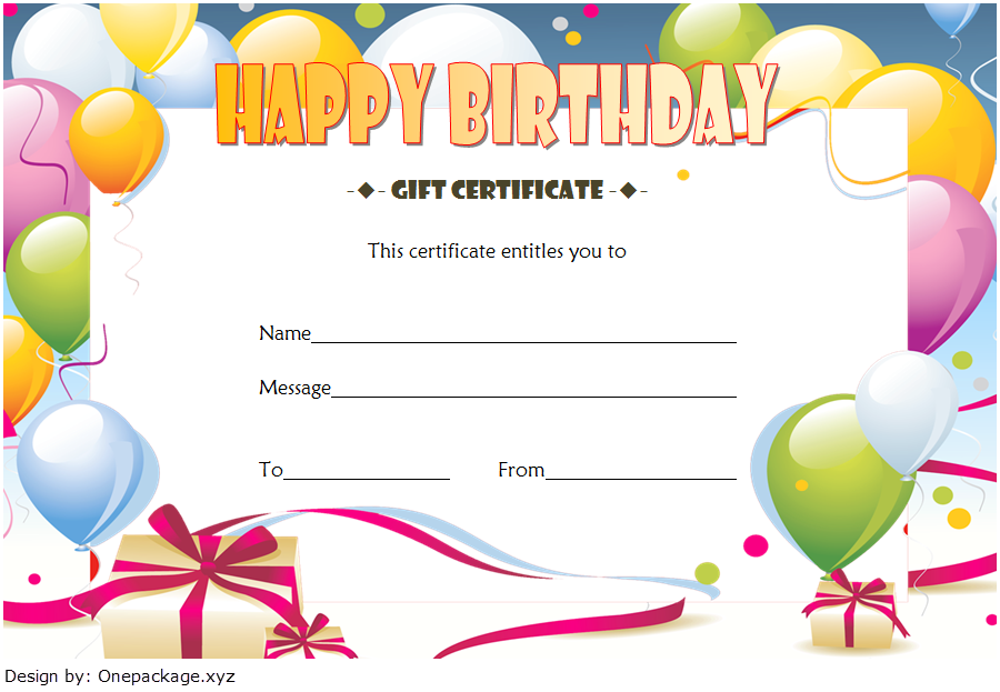 Detail Birthday Gift Card Template Nomer 22