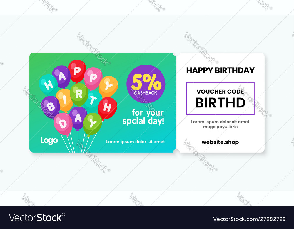Detail Birthday Gift Card Template Nomer 42