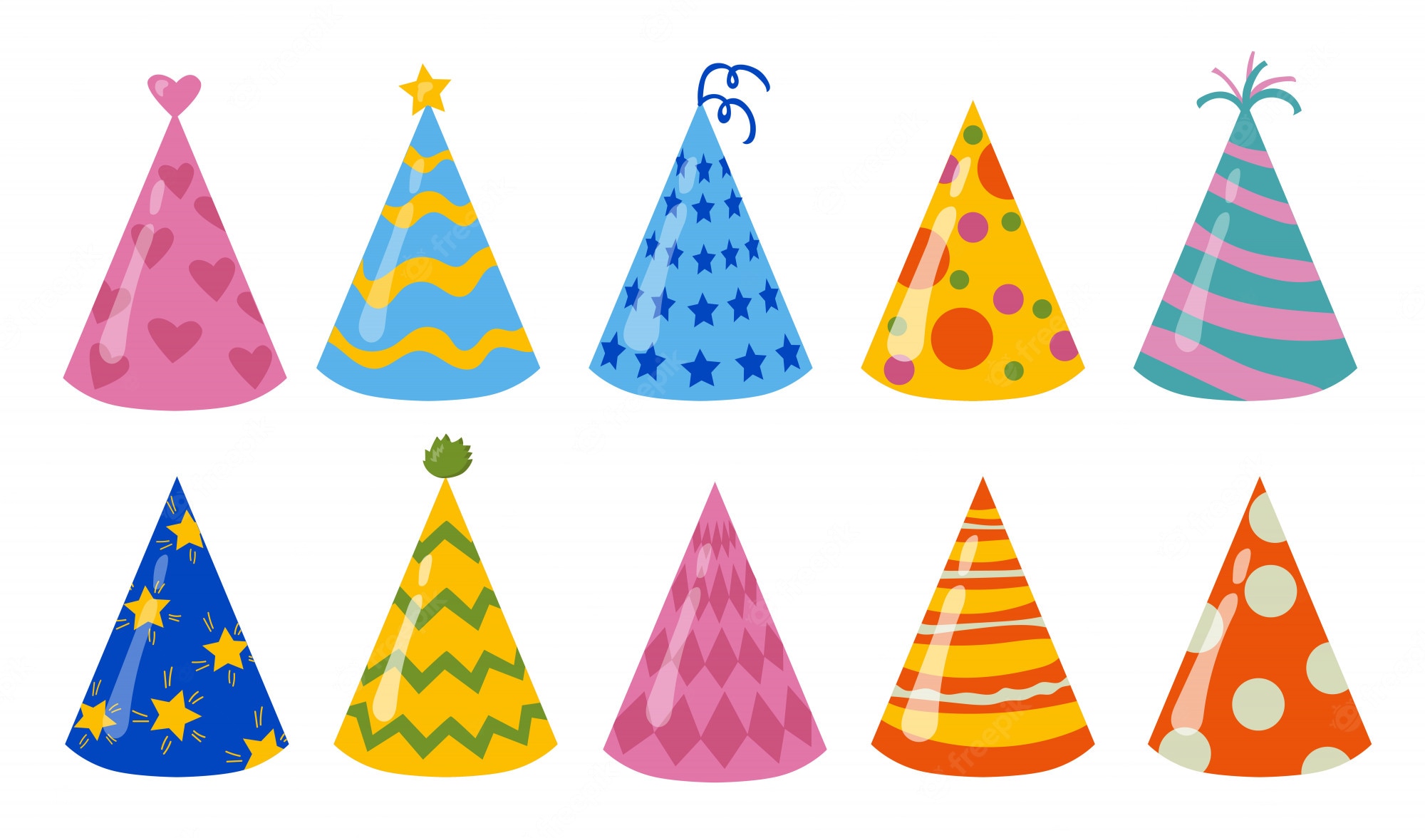 Detail Birthday Hat Template Vector Nomer 3