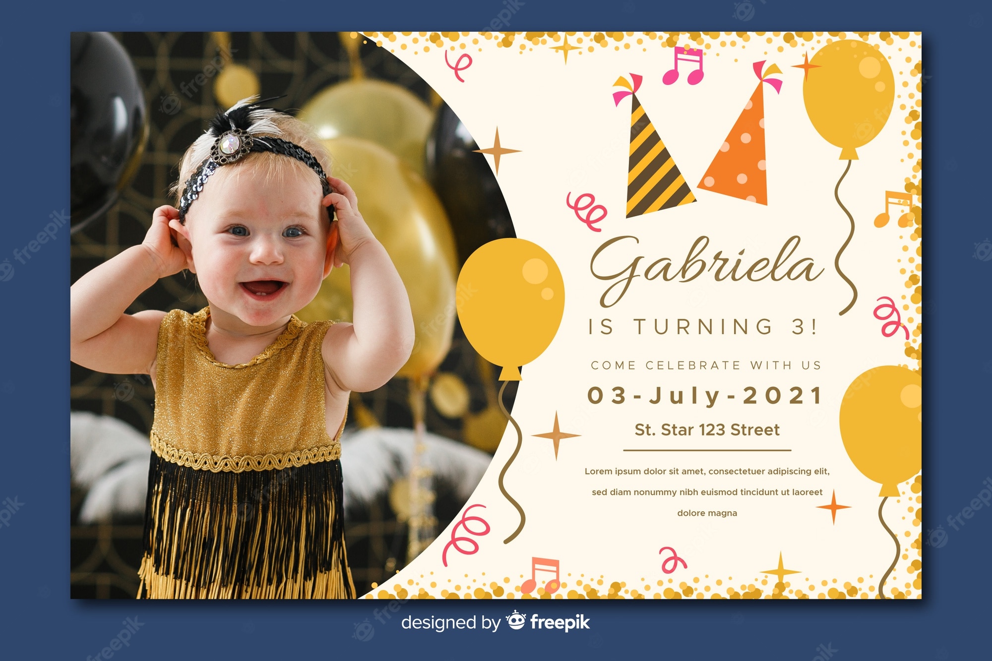 Download Birthday Invitation Card Template Free Nomer 12