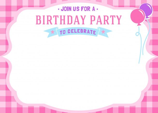 Detail Birthday Invitation Card Template Free Nomer 15