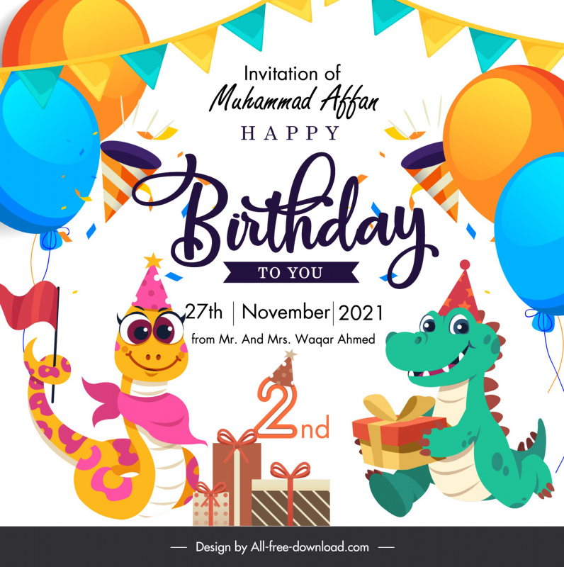 Detail Birthday Invitation Card Template Free Nomer 16