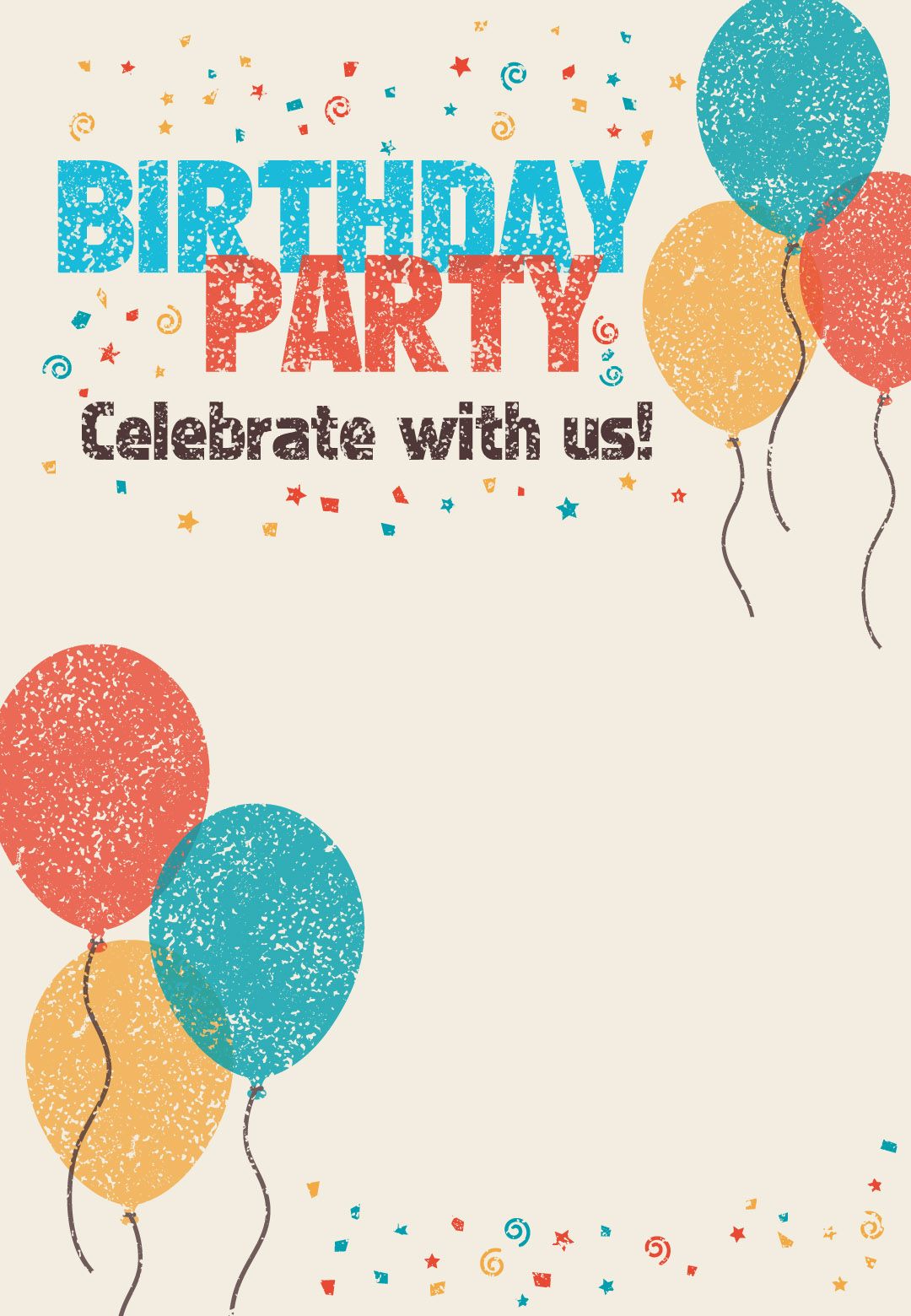 Detail Birthday Invitation Card Template Free Nomer 3