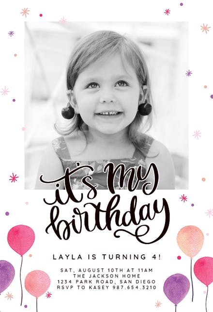 Detail Birthday Invitation Card Template Free Nomer 20