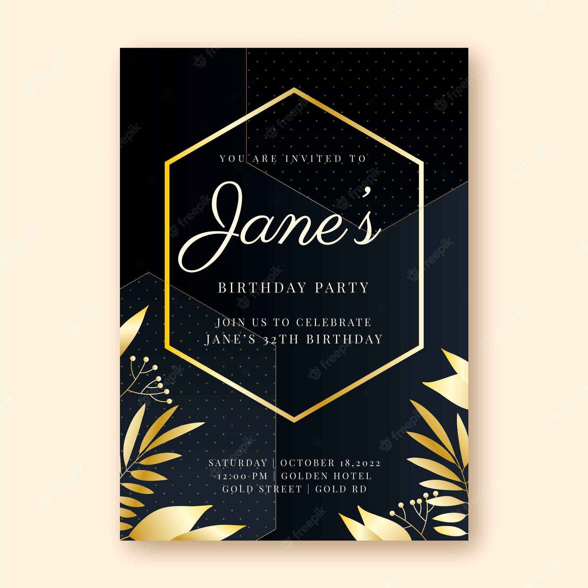 Detail Birthday Invitation Card Template Free Nomer 30