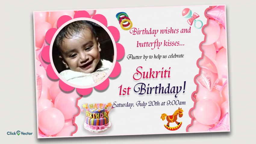 Detail Birthday Invitation Card Template Free Nomer 31