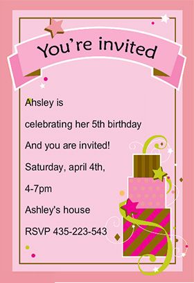 Detail Birthday Invitation Card Template Free Nomer 8