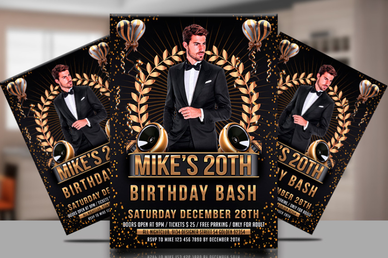 Detail Birthday Party Brochure Template Nomer 25