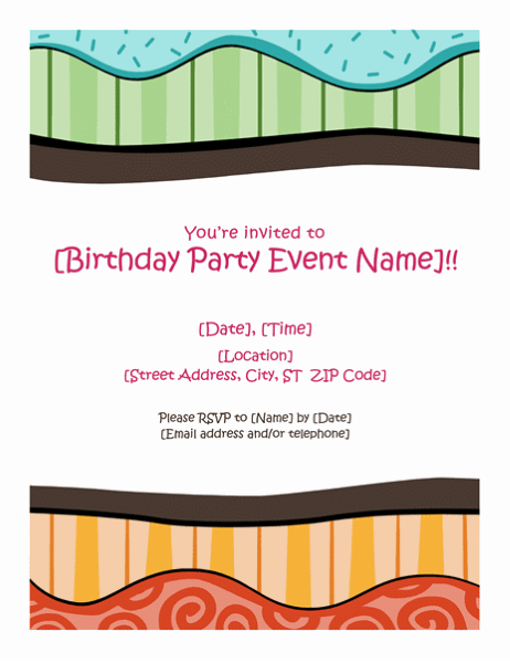 Detail Birthday Party Brochure Template Nomer 30