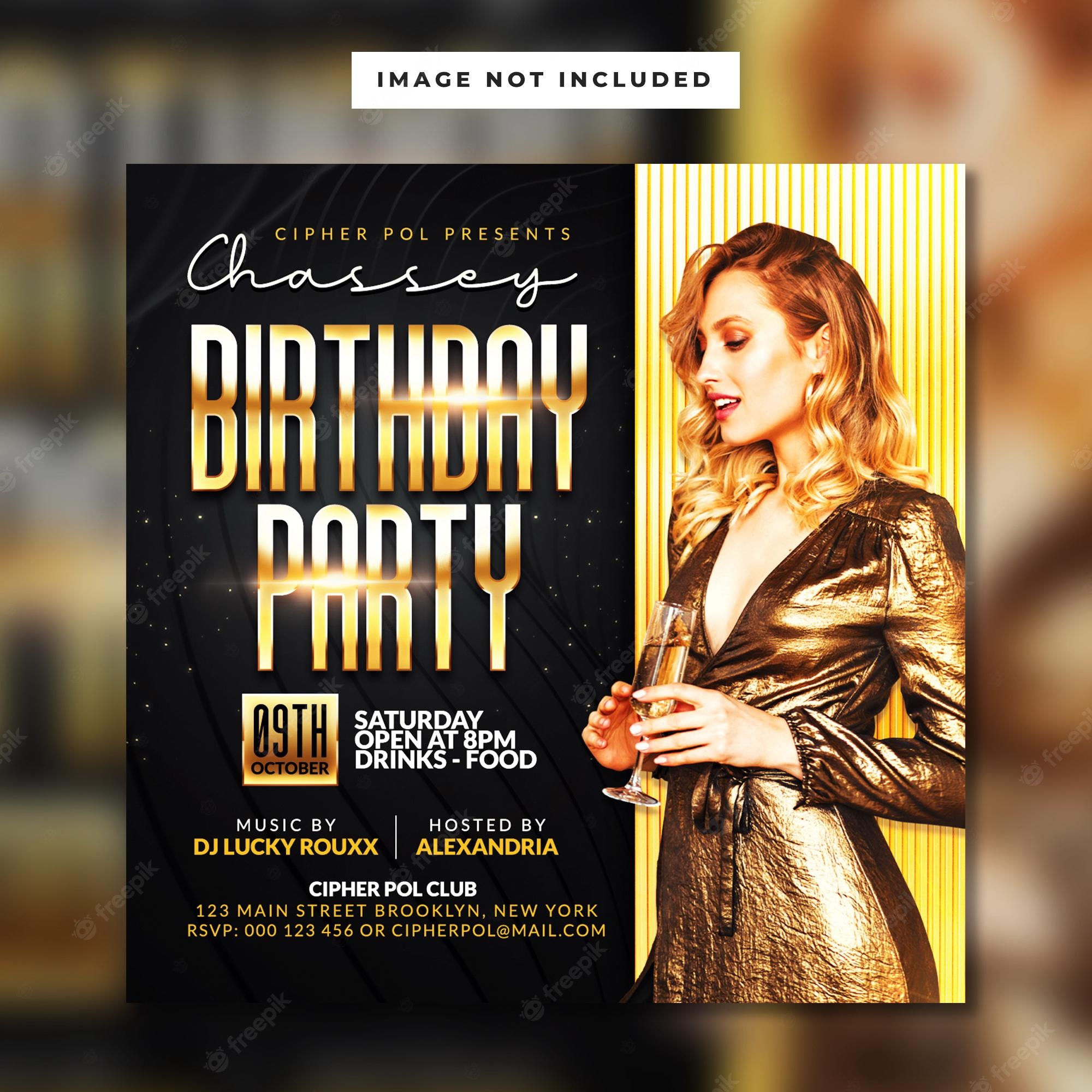 Detail Birthday Party Brochure Template Nomer 31