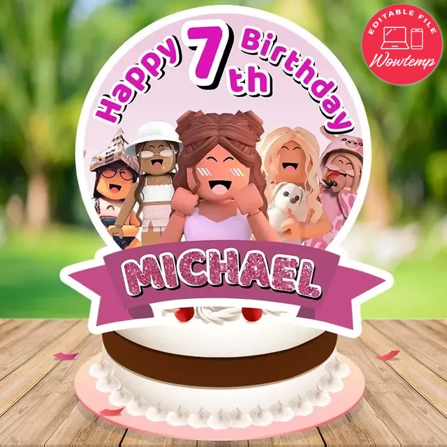 Detail Birthday Topper Template Nomer 46