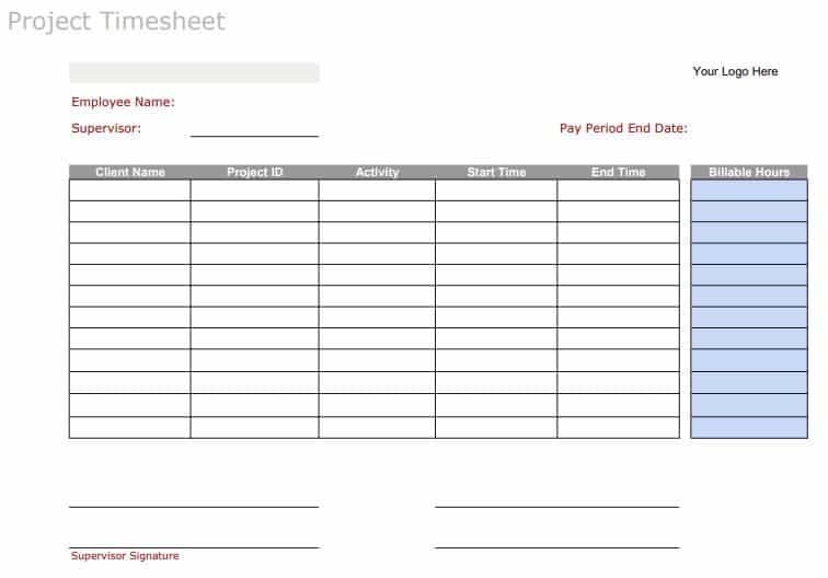 Detail Biweekly Timesheet Template Nomer 53