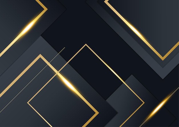 Detail Black And Gold Template For Powerpoint Nomer 21