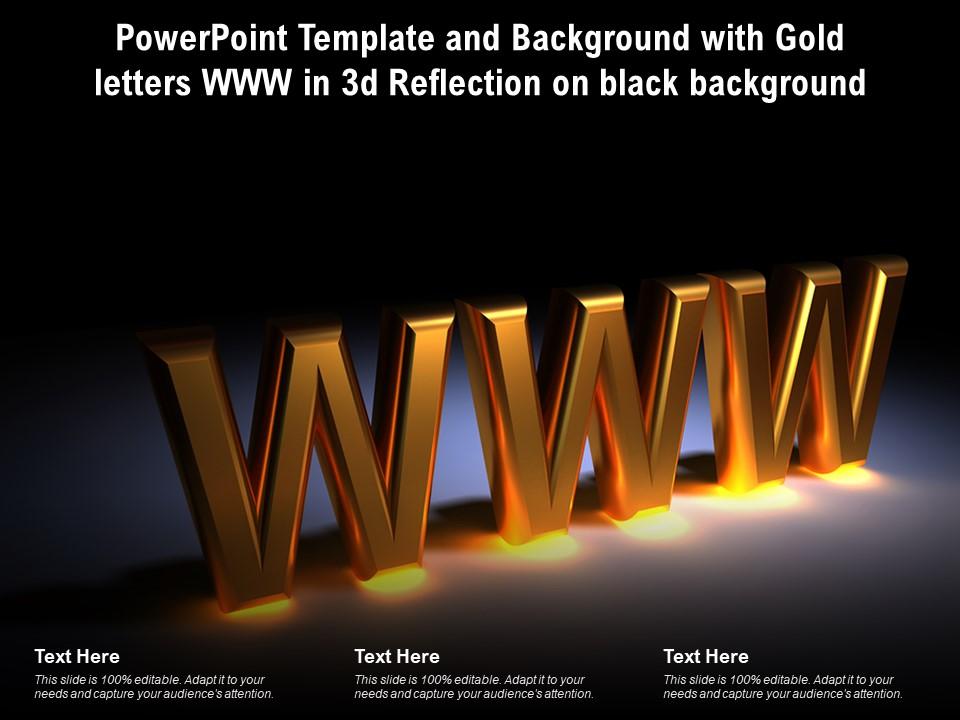 Detail Black And Gold Template For Powerpoint Nomer 22