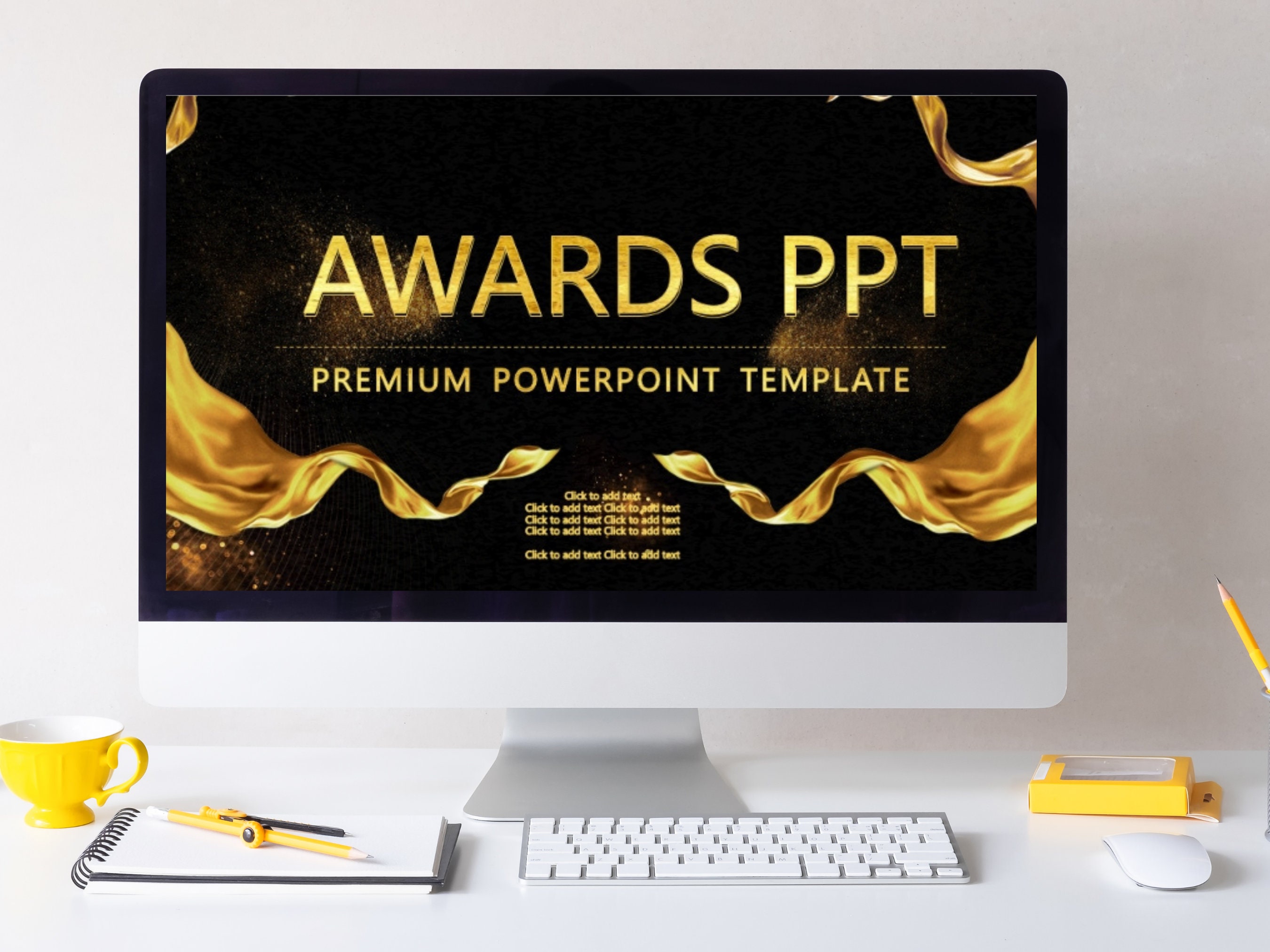 Detail Black And Gold Template For Powerpoint Nomer 31