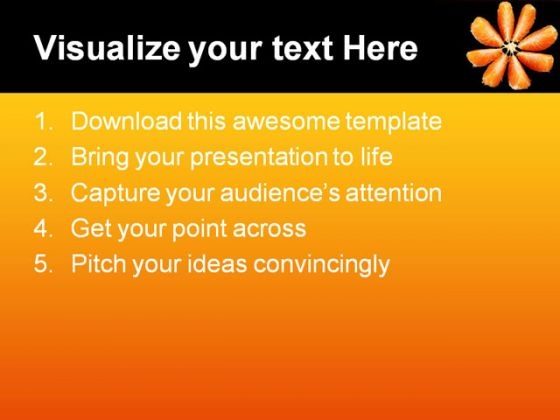 Detail Black And Orange Powerpoint Template Nomer 20