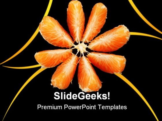 Detail Black And Orange Powerpoint Template Nomer 28