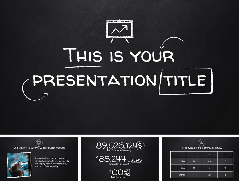 Detail Black And Orange Powerpoint Template Nomer 34