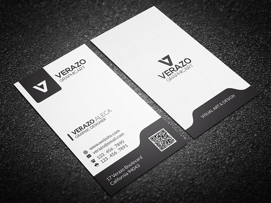 Detail Black And White Business Card Template Nomer 20