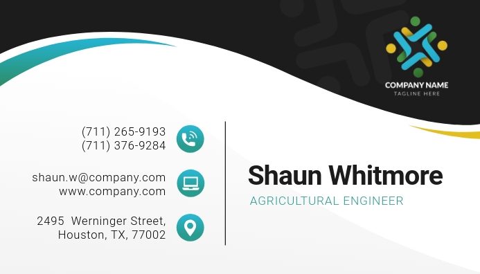 Detail Black And White Business Card Template Nomer 35