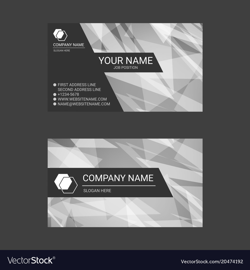 Detail Black And White Business Card Template Nomer 41