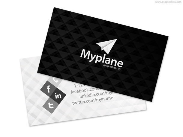 Detail Black And White Business Card Template Nomer 48