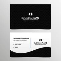 Detail Black And White Business Card Template Nomer 10