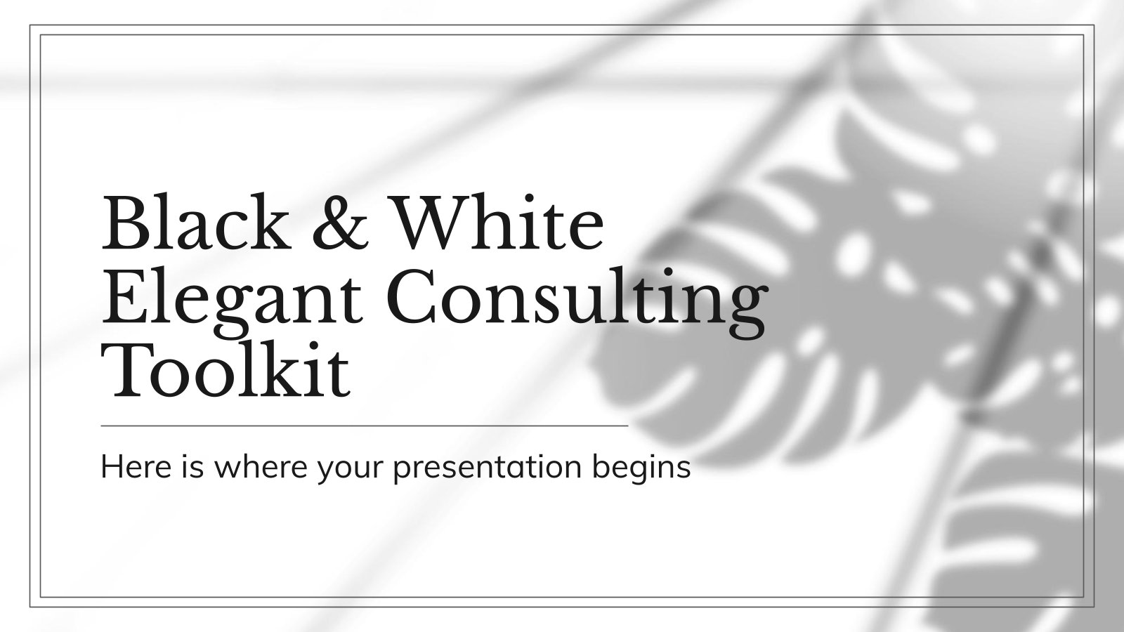 Detail Black And White Presentation Template Nomer 15