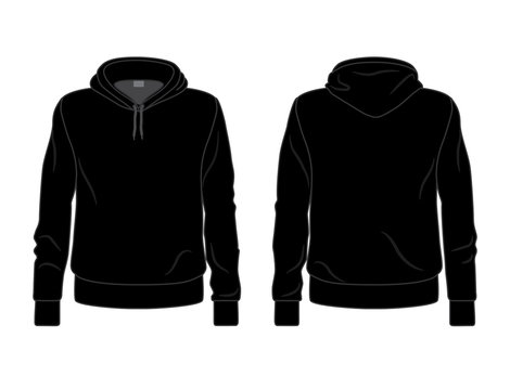 Detail Black Hoodie Template Nomer 25