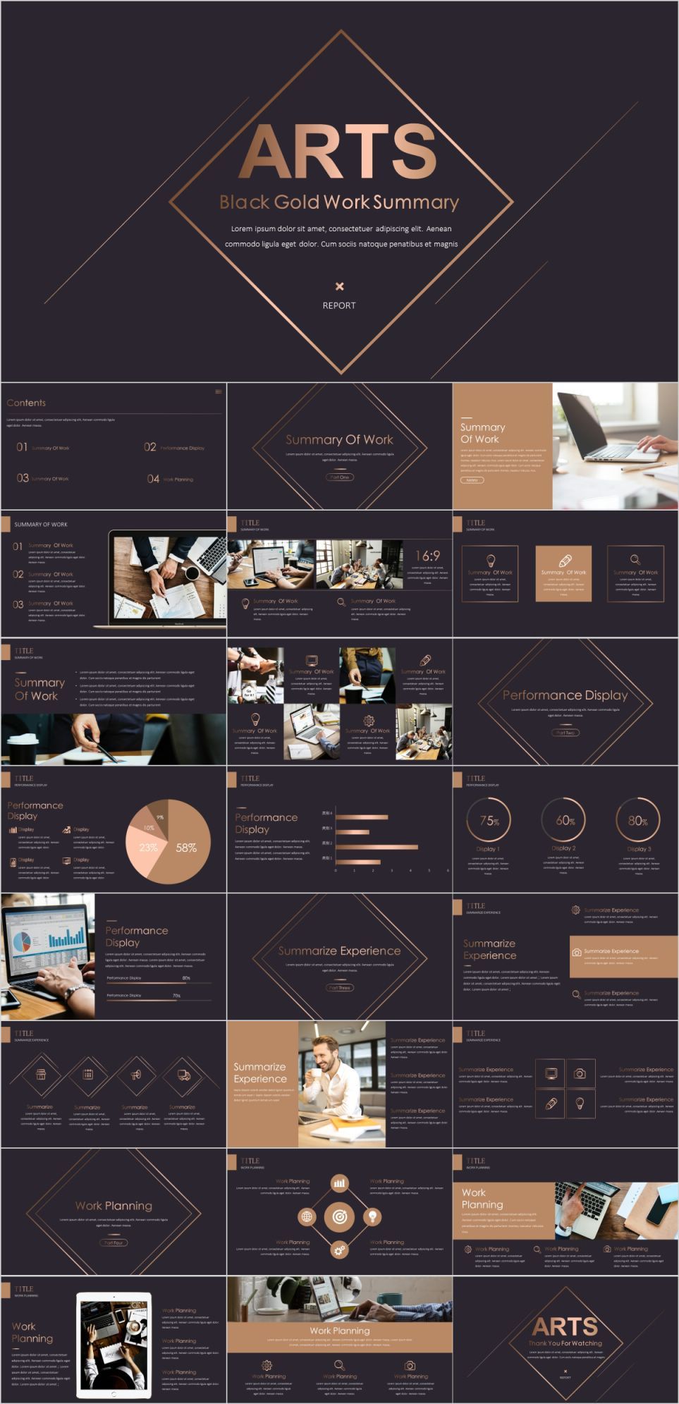 Detail Black Powerpoint Template Nomer 21