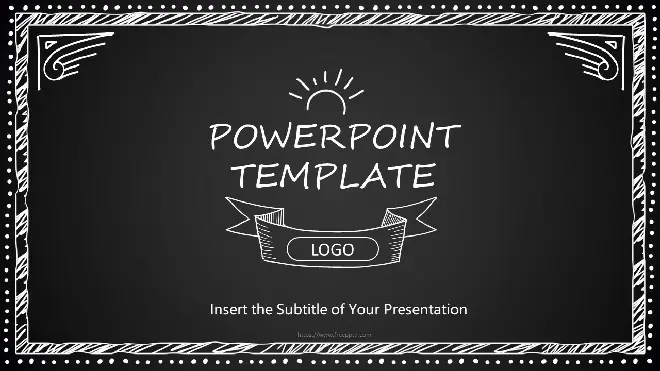 Detail Black Powerpoint Template Nomer 40