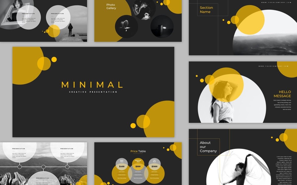 Detail Black Powerpoint Template Nomer 45