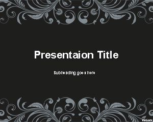 Detail Black Powerpoint Template Nomer 47