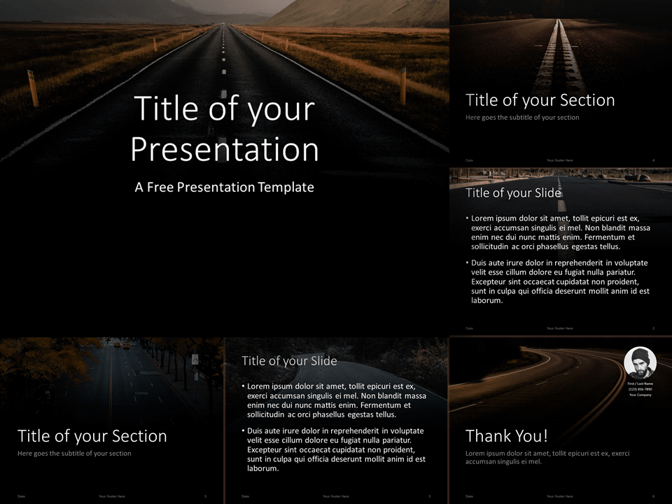 Detail Black Powerpoint Template Nomer 4