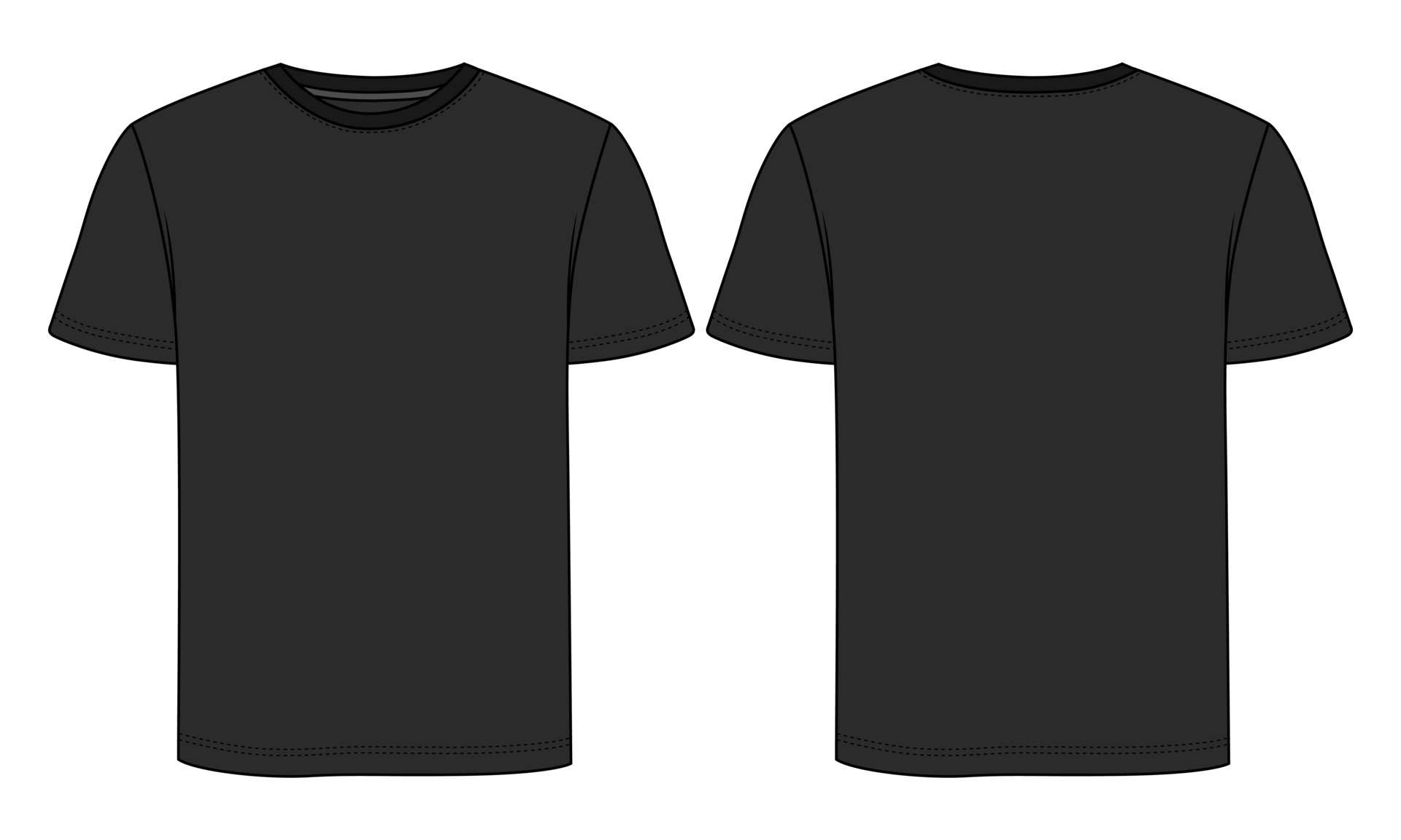 Detail Black Shirt Template Nomer 2