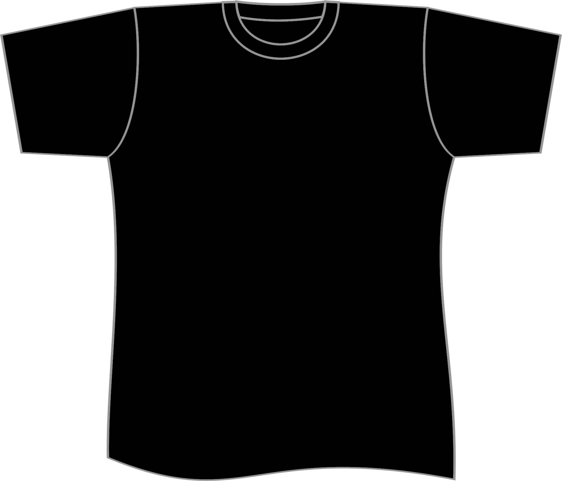 Detail Black T Shirt Template Nomer 35
