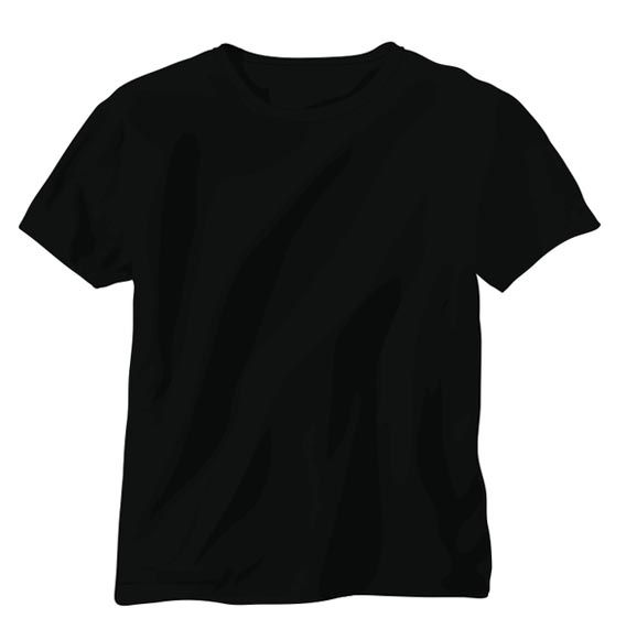 Detail Black Tee Shirt Template Nomer 4