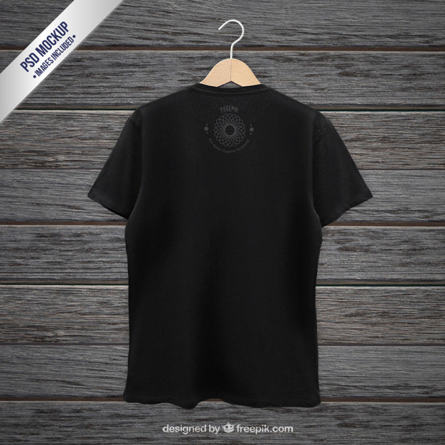 Detail Black Tee Shirt Template Nomer 46