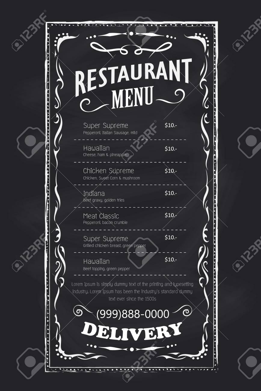 Detail Blackboard Menu Template Nomer 15