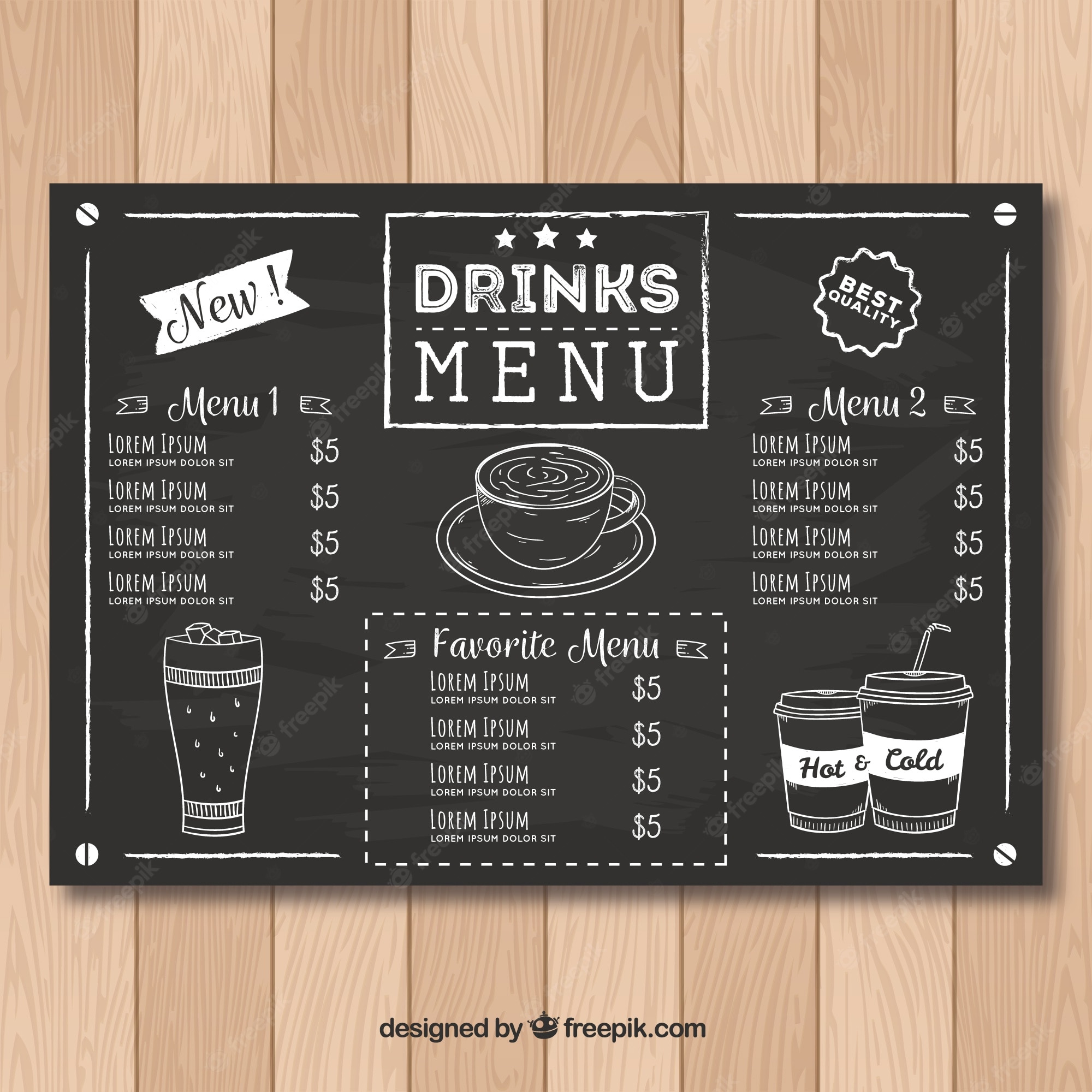 Detail Blackboard Menu Template Nomer 26