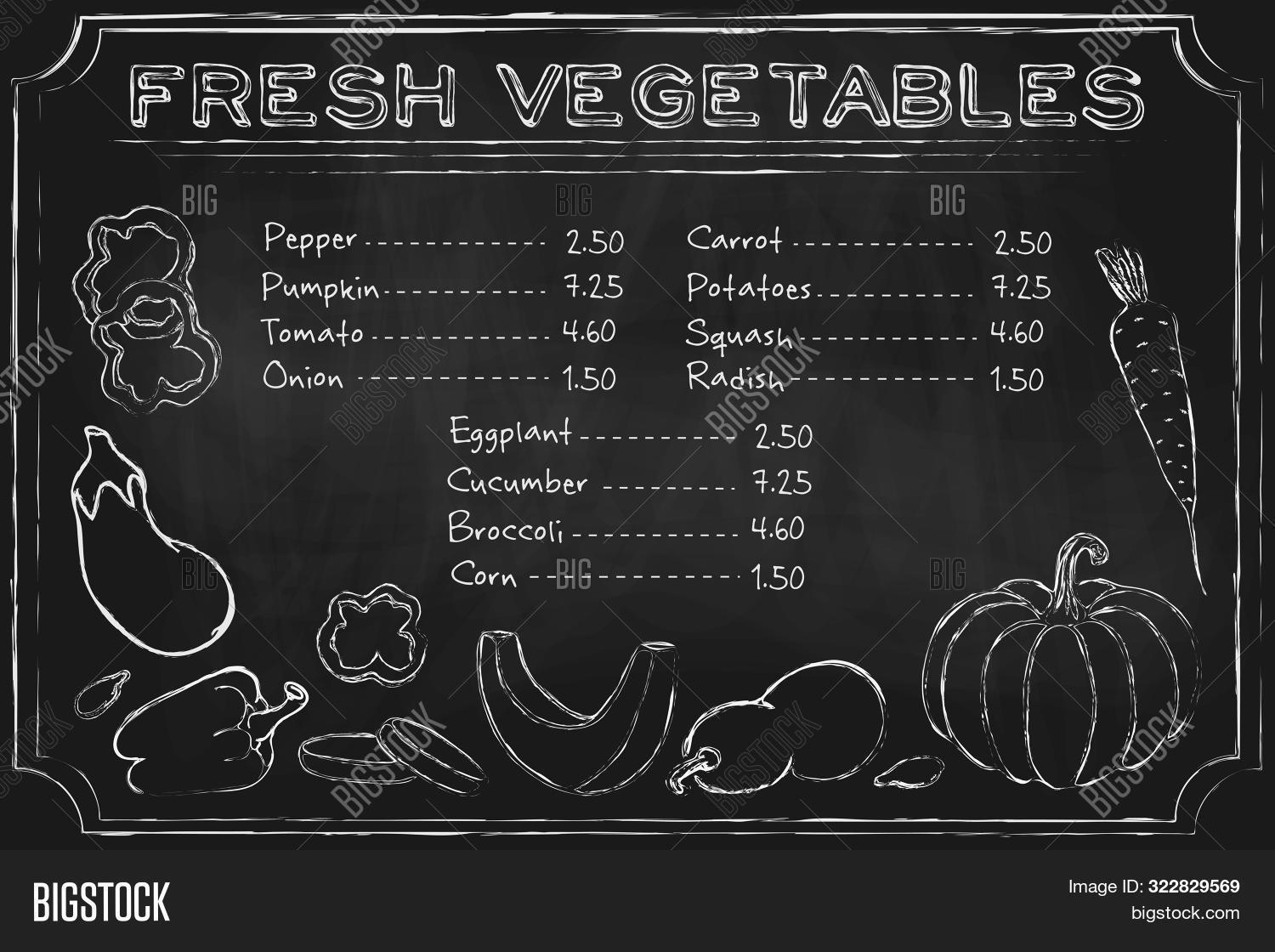 Detail Blackboard Menu Template Nomer 43