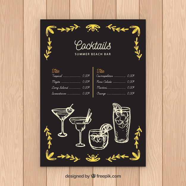 Detail Blackboard Menu Template Nomer 44