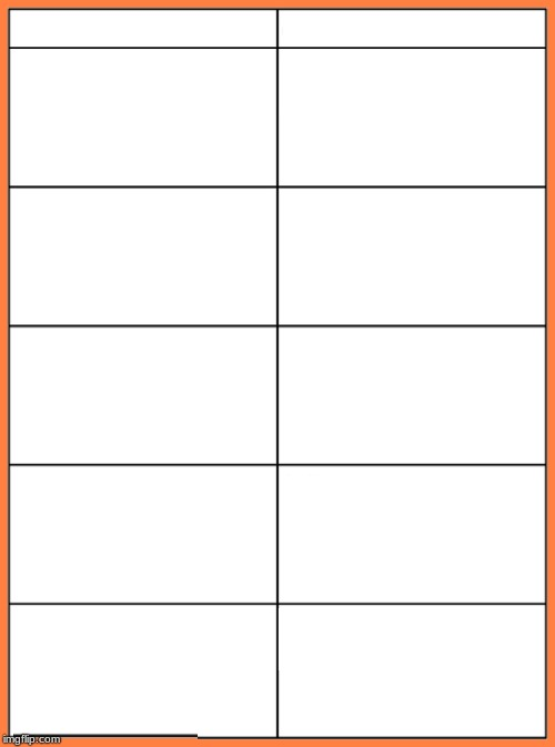 Detail Blank Comparison Chart Template Nomer 3