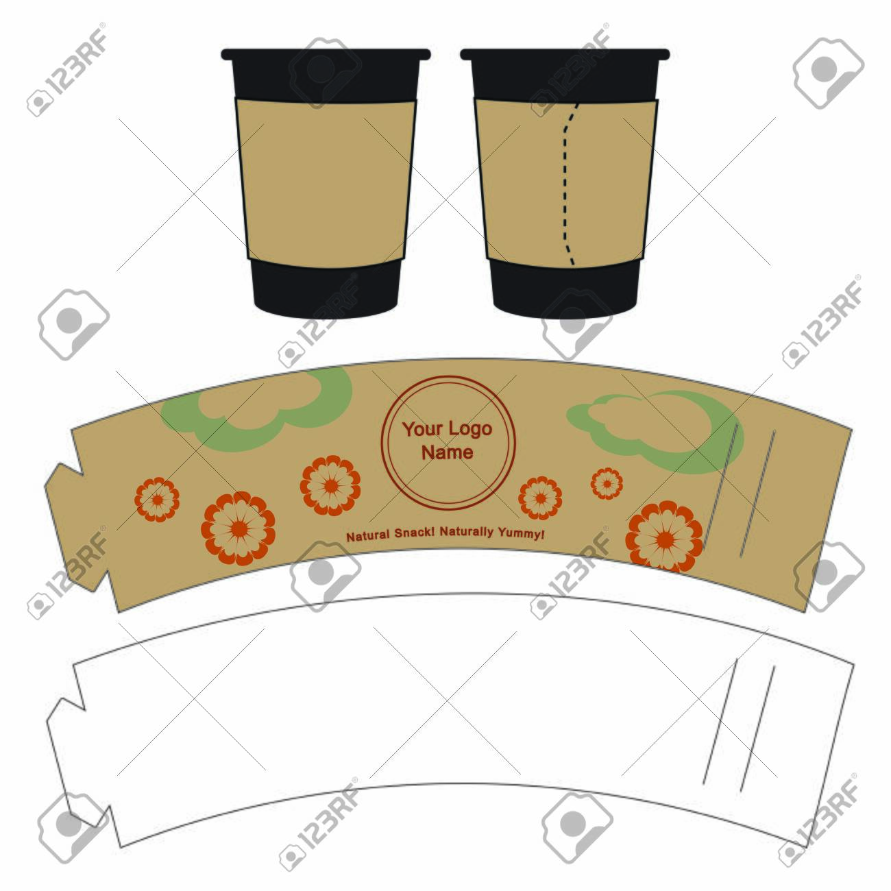 Detail Blank Cup Sleeve Template Nomer 17