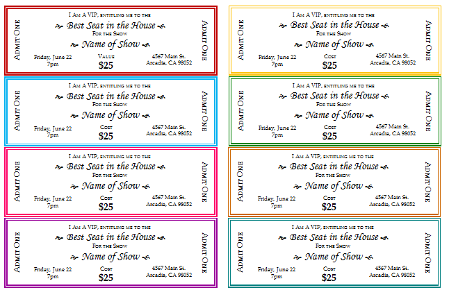 Detail Blank Event Ticket Template Nomer 16