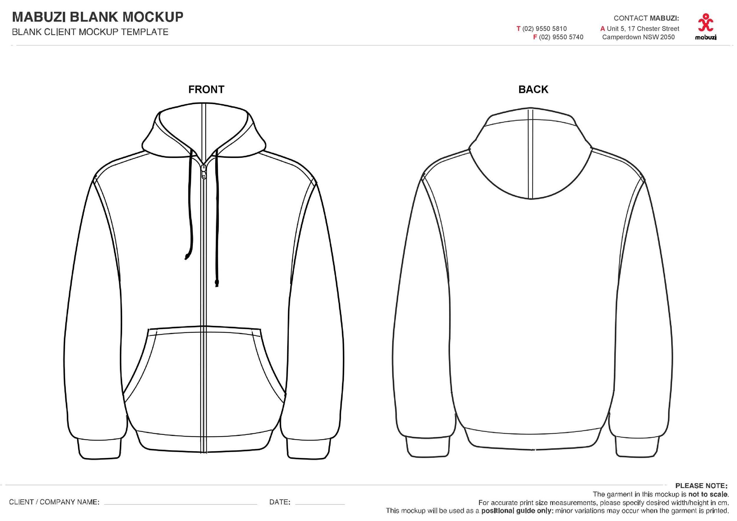 Detail Blank Hoodie Template Nomer 12