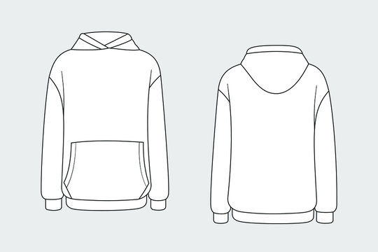 Detail Blank Hoodie Template Nomer 4