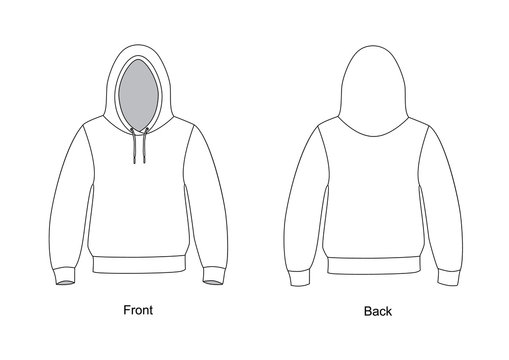 Detail Blank Hoodie Template Nomer 5